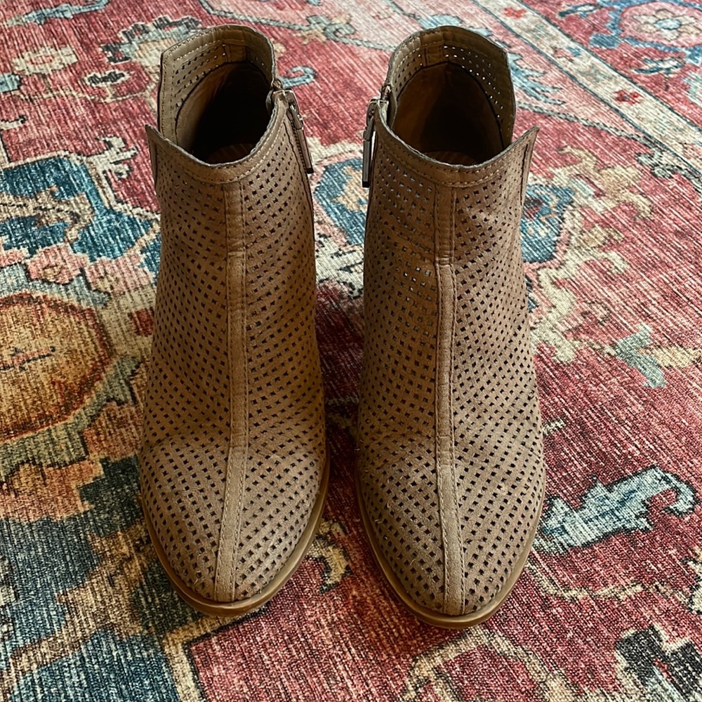 Taupe Ankle Booties Size 8